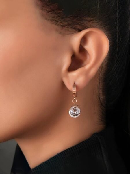 Handmade Diamond Huggie Hoop Earrings: Small Charm Hoops