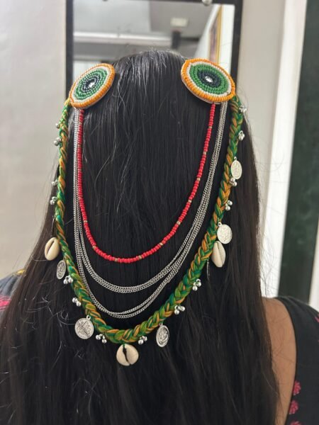 Boho Cowrie Shell Head Chain: Tribal Hair Jewelry