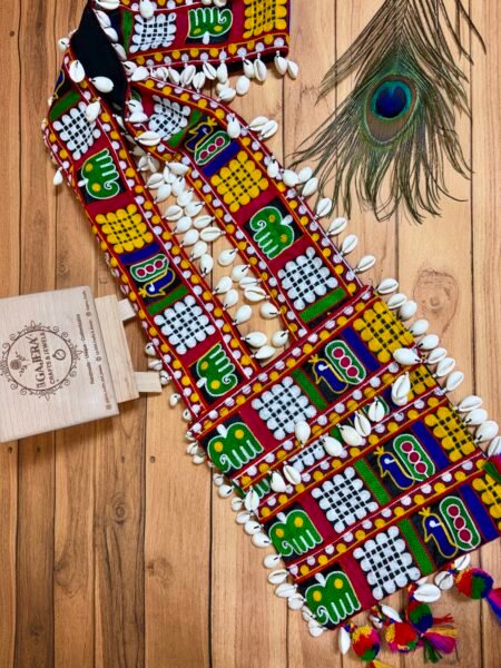 Handmade Multicolor Cowrie Shell Sling Bag for Women – Elephant Bird Embroidered Boho Bag India